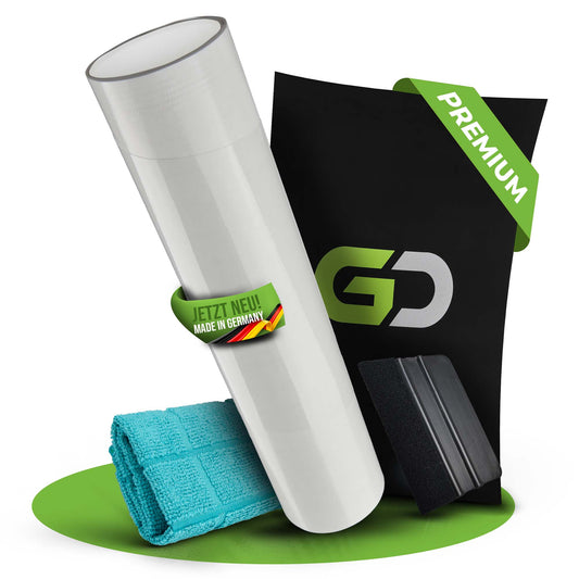 Ladekantenschutz VW Passat B8 Variant 2014–2019 Transparent – Set mit Lackschutzfolie, Rakel und Mikrofasertuch