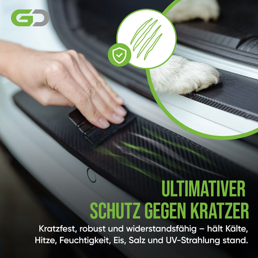 Ladekantenschutz VW UP! / e-Up! Ab 2012 AA Carbon – schützt den Lack vor Kratzern