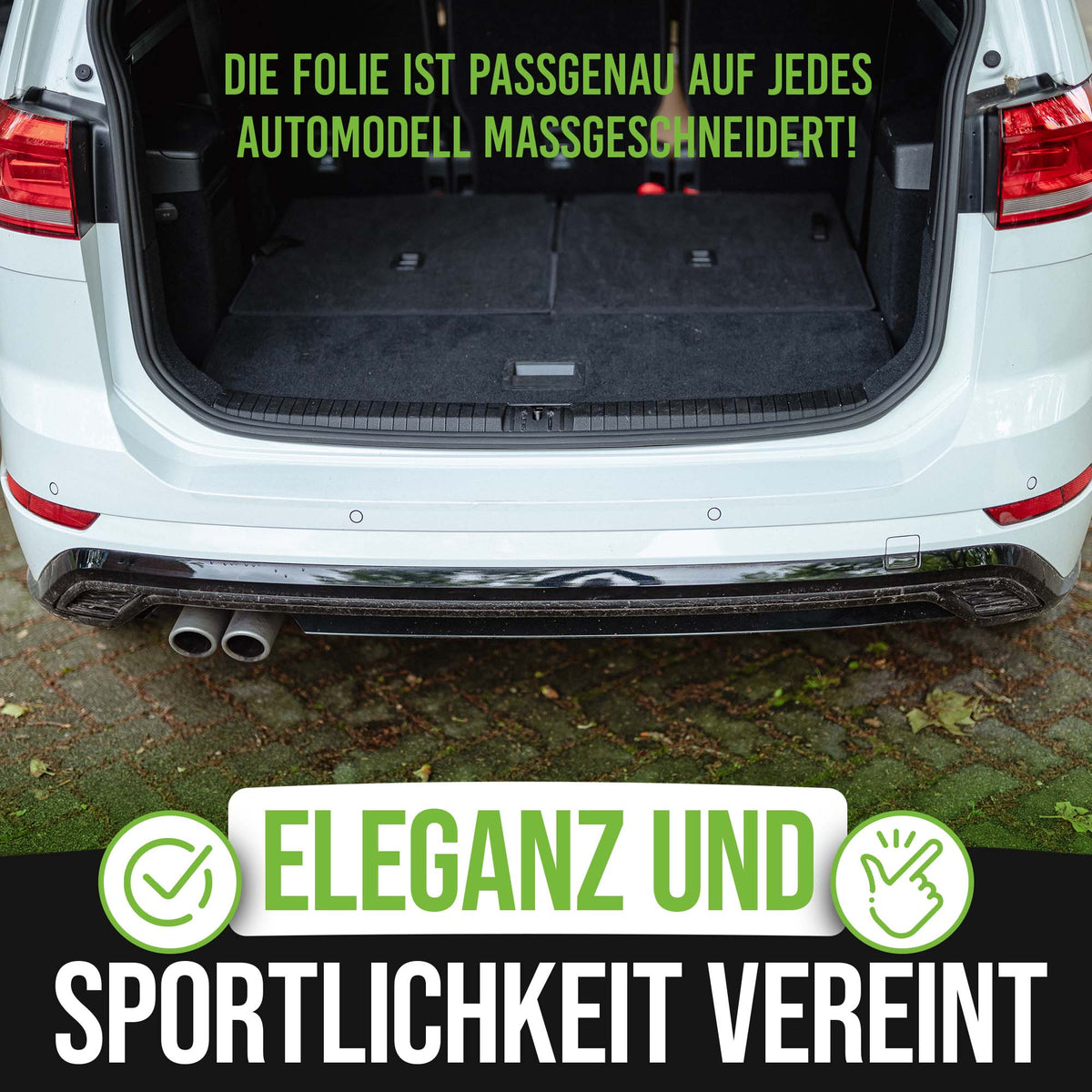 Ladekantenschutz VW Caddy IV 2015–2020 SA Transparent – passgenau auf der Ladekante eines Kombis