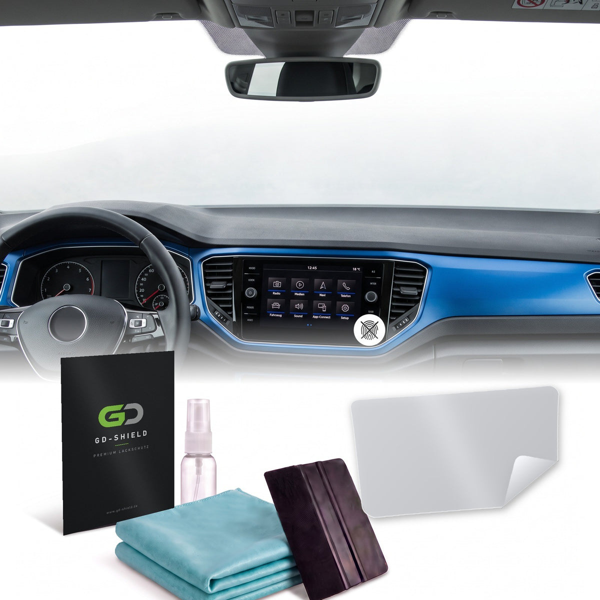 Displayschutzfolie Matt für VW T-Roc 2017-2021 8 Zoll Navi Anti-Fingerprint