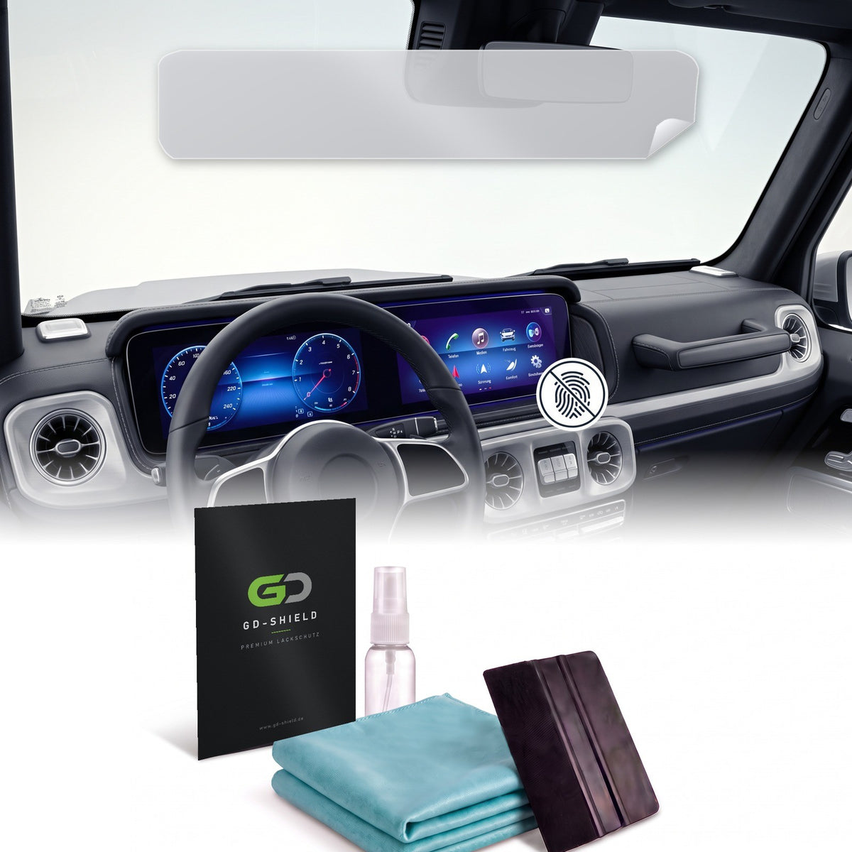 Displayschutzfolie Matt für Mercedes G-Klasse W465 ab 2024 Widescreen 12,3 Zoll