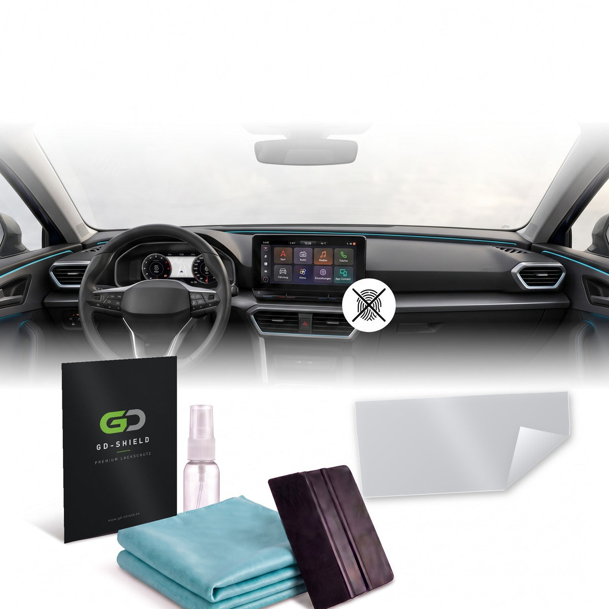 Displayschutzfolie Matt für Seat Leon 4 KL 2020-2024 10 Zoll Navi Entspiegelt