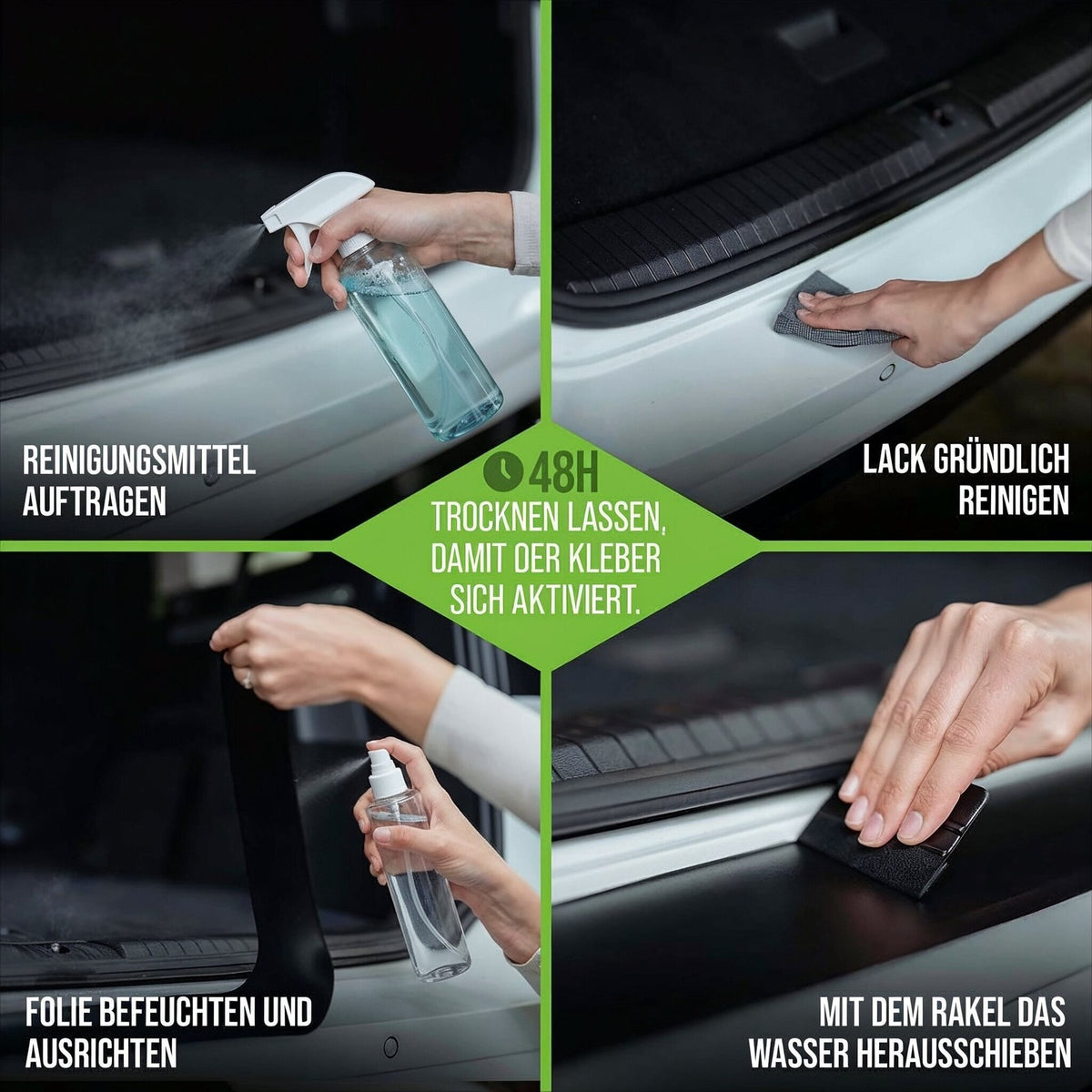 Ladekantenschutz passend für Hyundai I30 PD ab 2017 Schwarz Matt Lackschutz