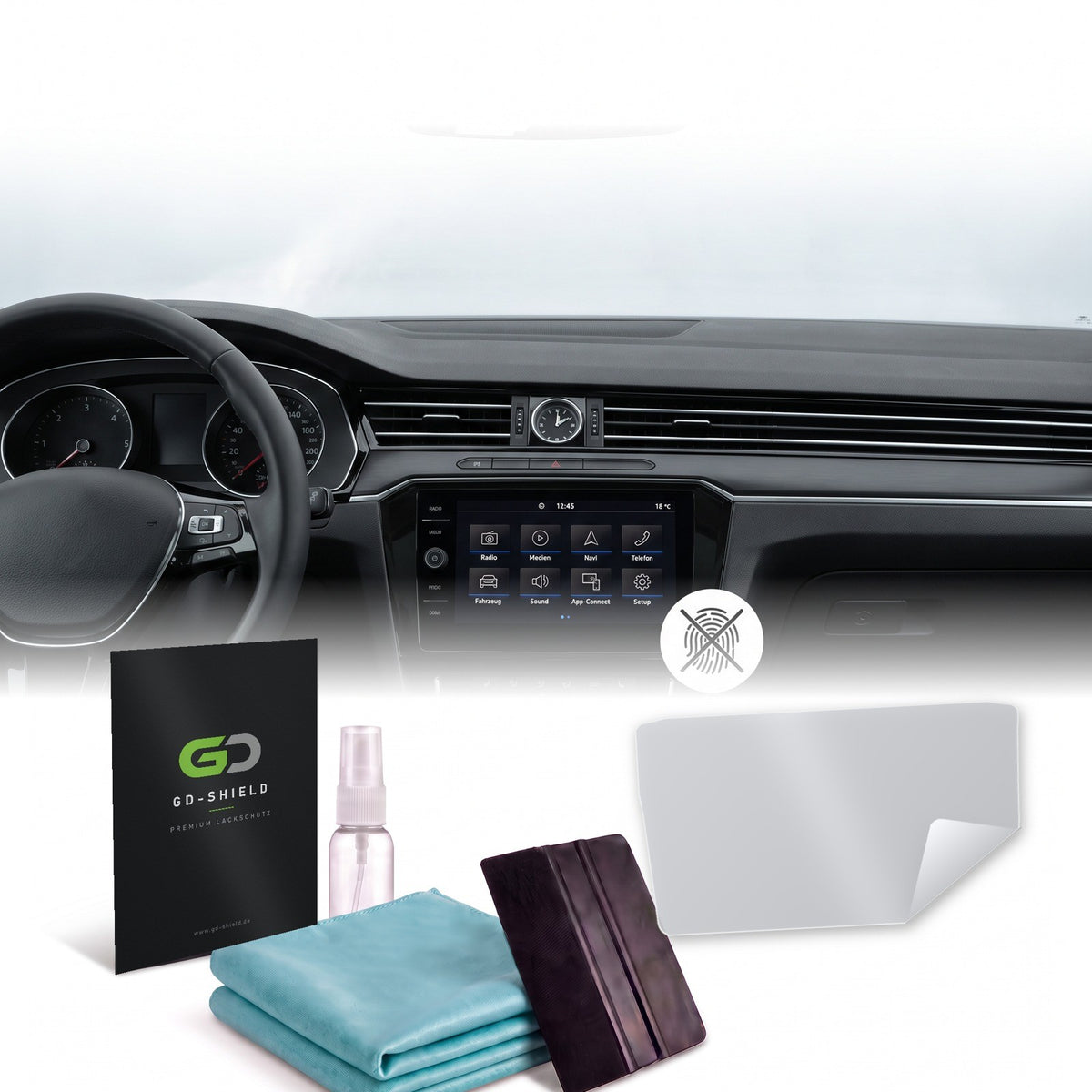 Displayschutzfolie Matt für VW Passat B8 2015-2019 8 Zoll Navi Anti-Fingerprint