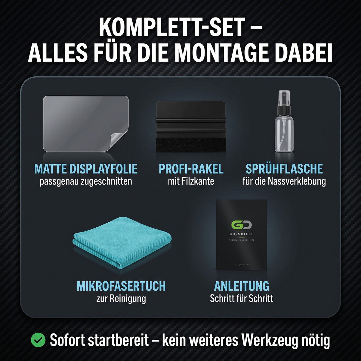 Displayschutzfolie Matt für Audi A5 Avant B10 ab 2024 MMI + Beifahrerdisplay