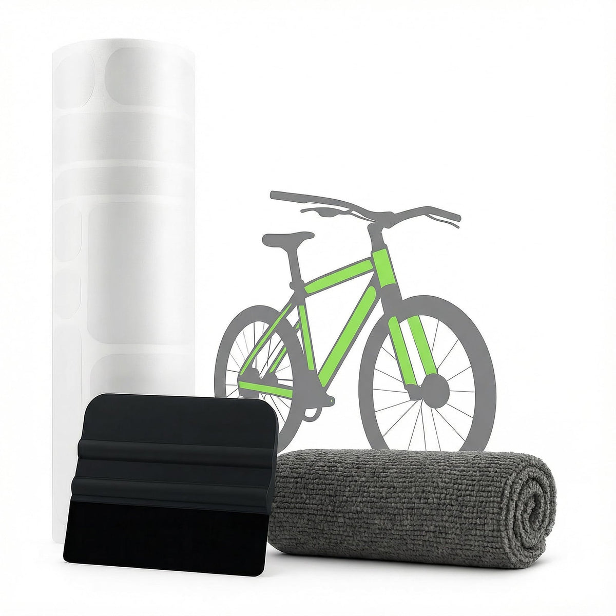 Fahrradrahmen Schutzfolie Set Transparent Matt für MTB, E-Bike & Rennrad