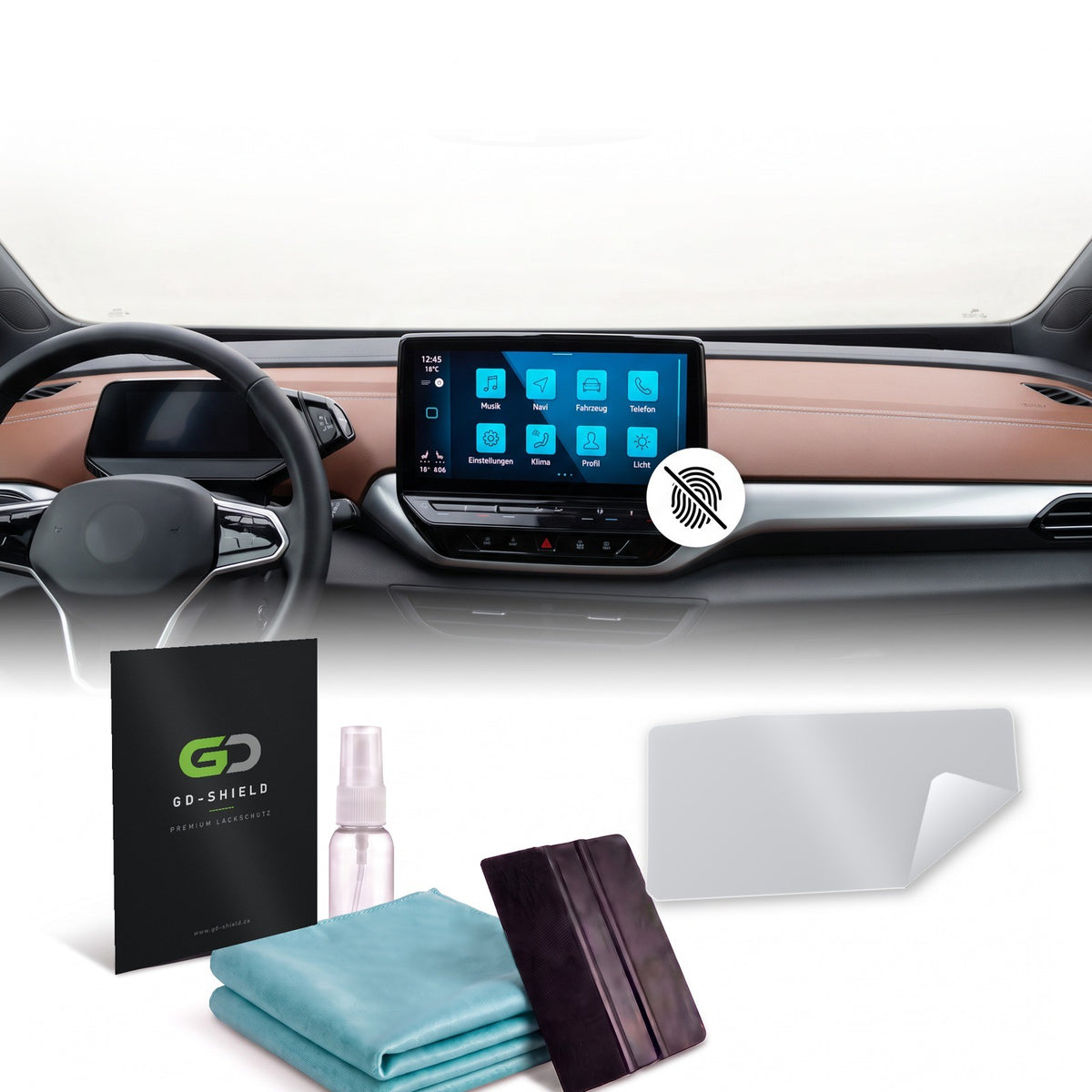 Displayschutzfolie Matt für VW ID.4 2020-2023 10 Zoll Navi Anti-Fingerprint