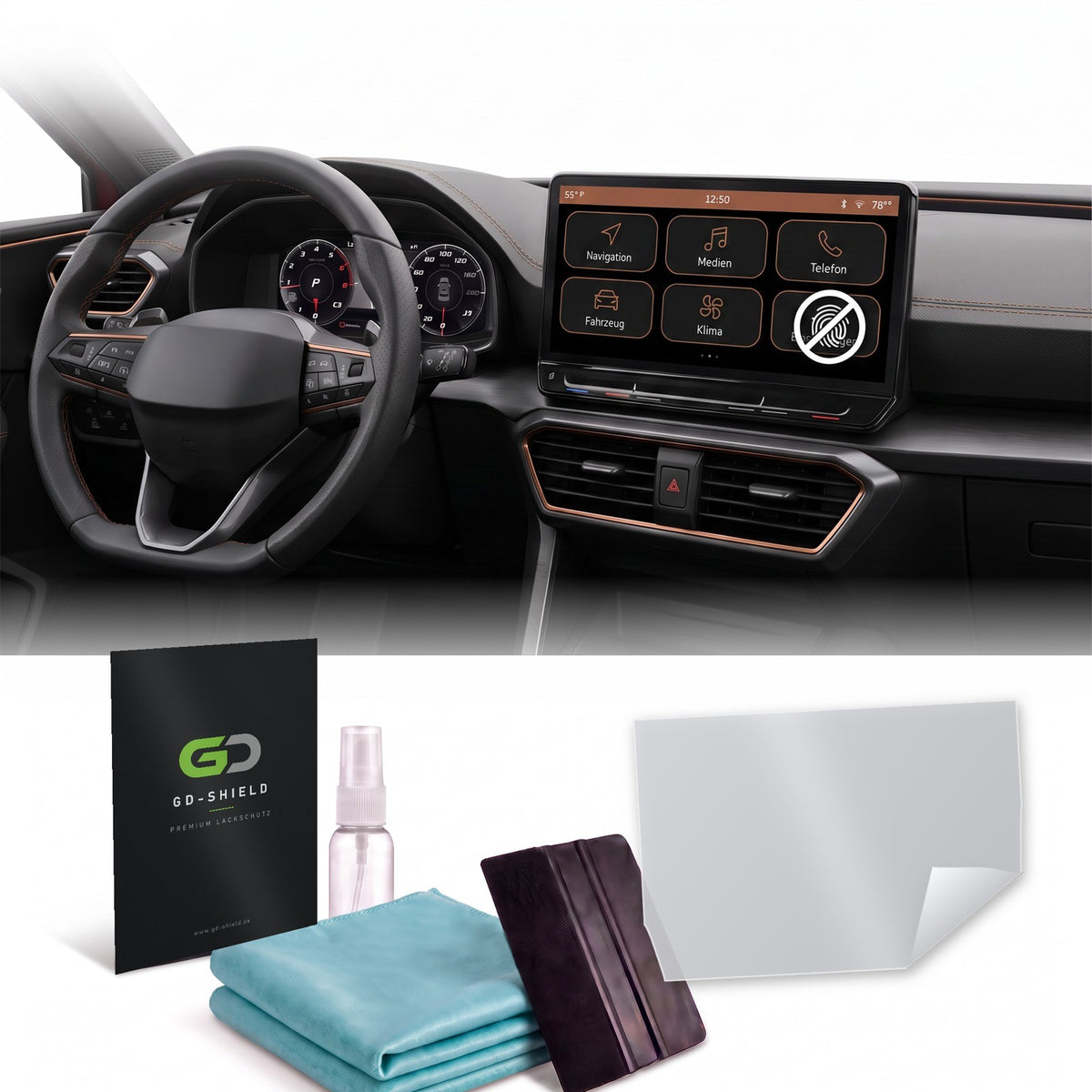 Displayschutzfolie Matt für Cupra Formentor 2020-2024 kleines Navi Display 8,25