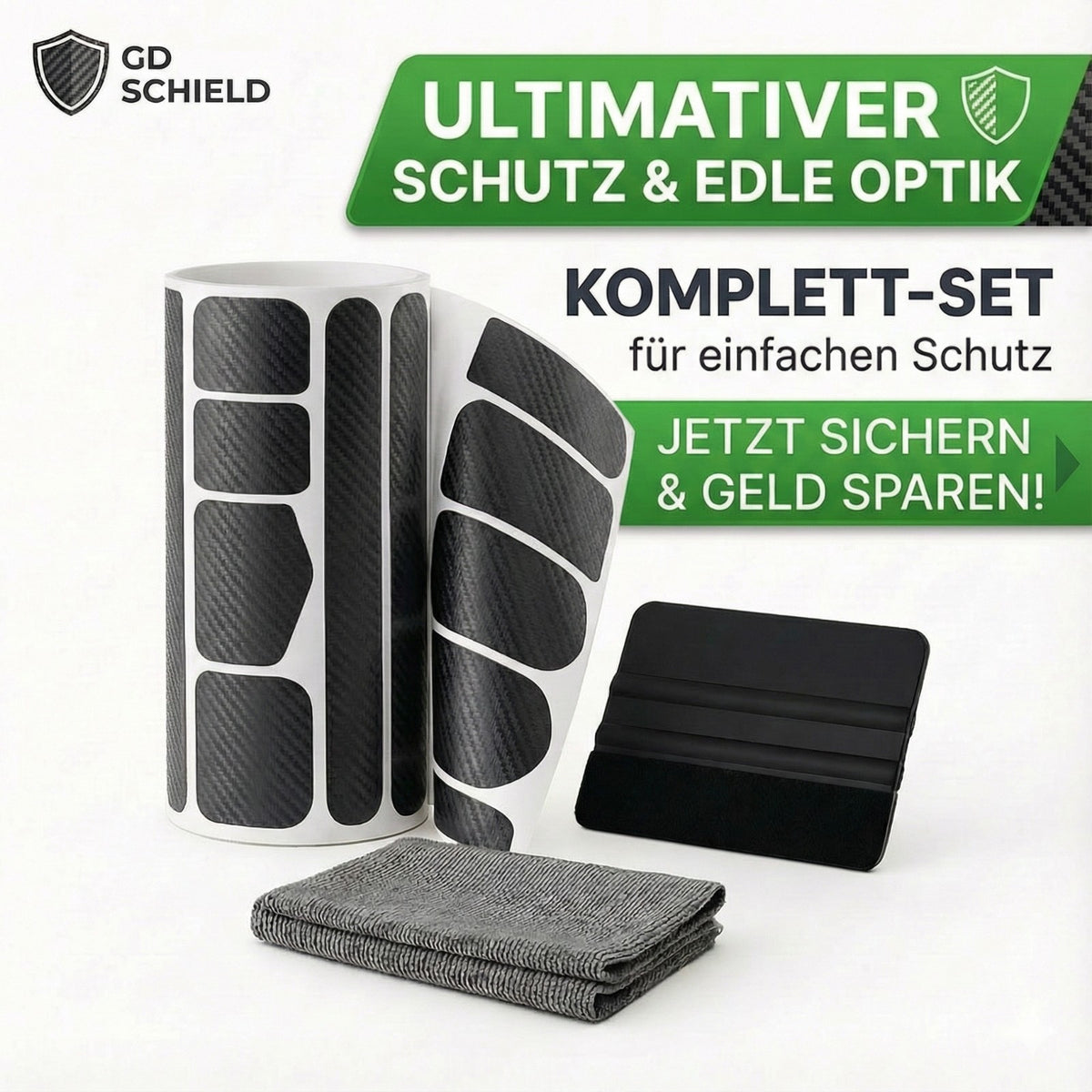 Fahrradrahmen Schutzfolie Set Carbon Folie für MTB, E-Bike & Rennrad Kratzschutz