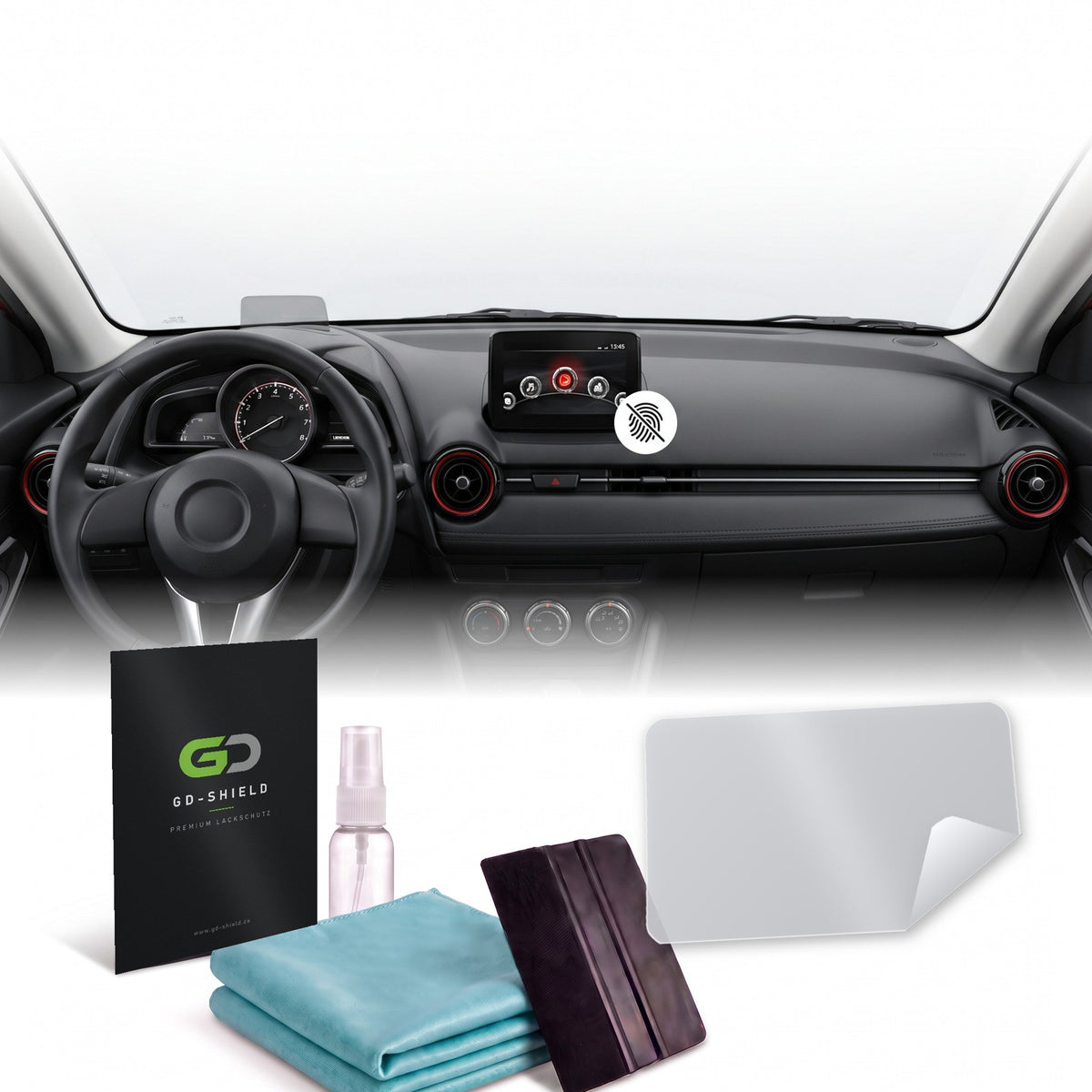 Displayschutzfolie Matt für Mazda2 DJ Facelift 2020-2024 Navi Entspiegelt