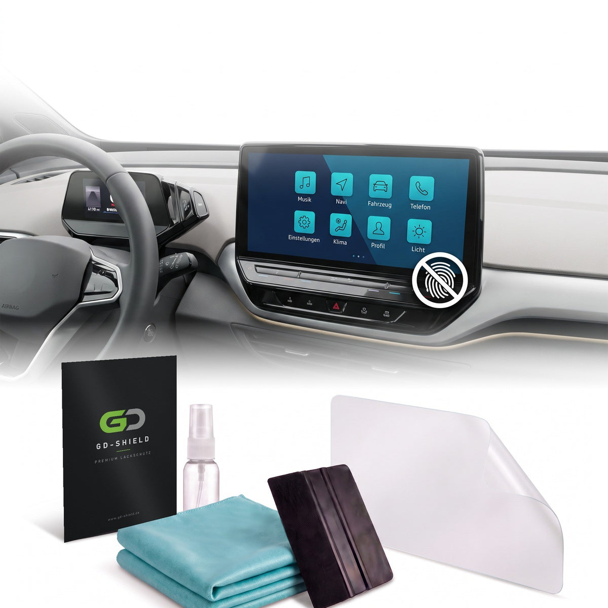 Displayschutzfolie Matt für VW ID.4 ab 2024 12,9 Zoll Navi Anti-Fingerprint