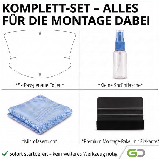 Türgriff Schutzfolie Set passgenau für Audi A6 C8 2018 – 2025 Griffmulden