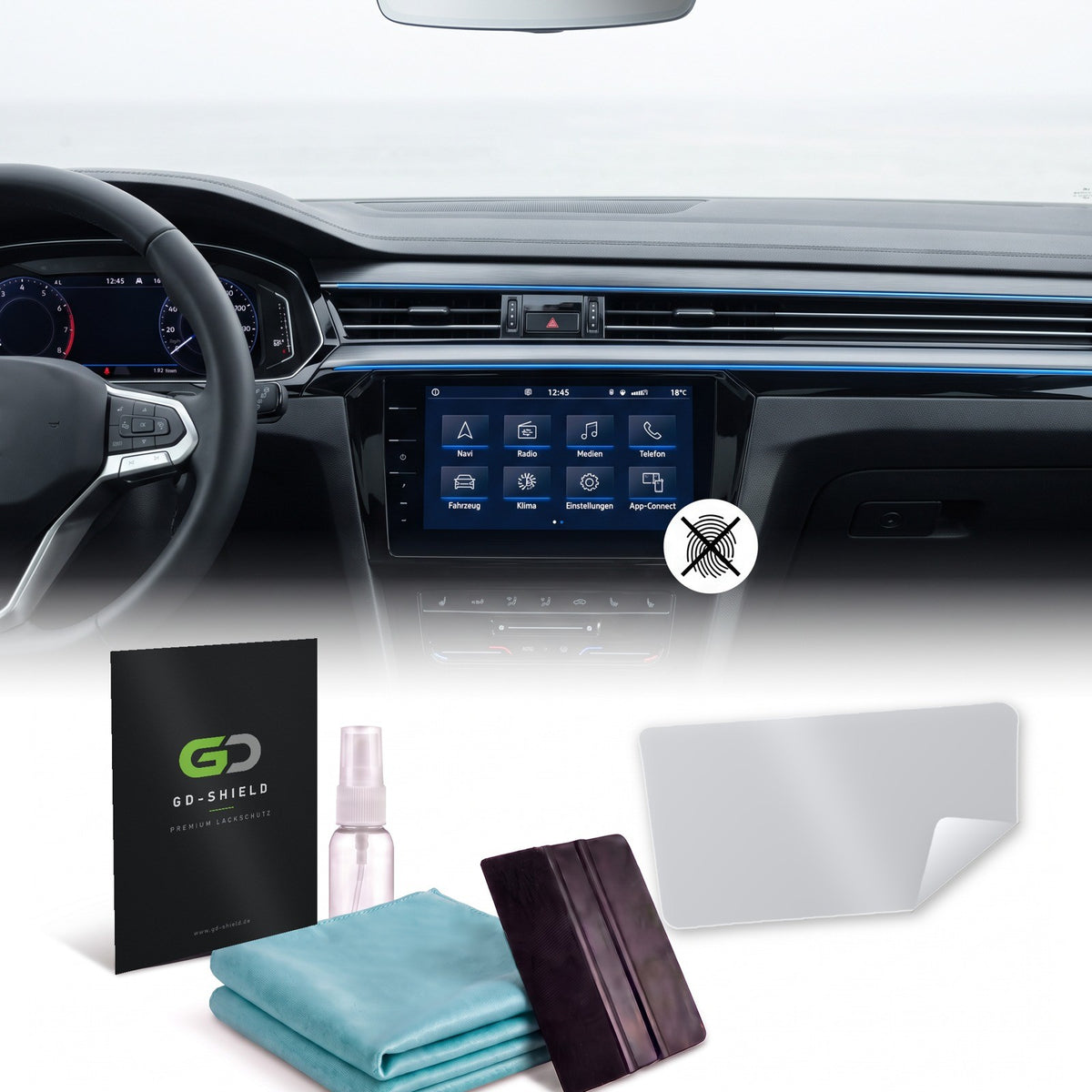 Displayschutzfolie Matt für VW Arteon Facelift 2020-2024 Navi Entspiegelt
