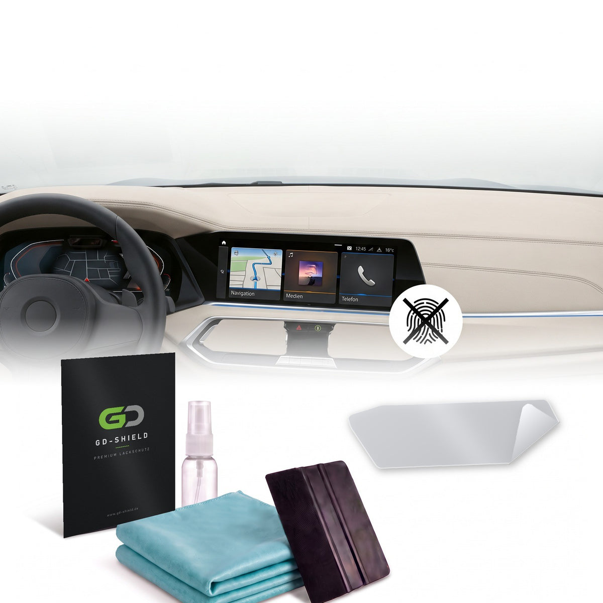 Displayschutzfolie Matt für BMW X5 G05 2018-2023 12,3 Zoll Navi Entspiegelt