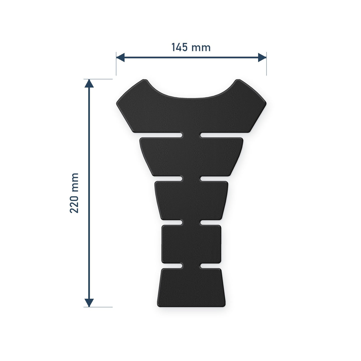 Tankpad Motorrad Tankschutz Stufen 145x220 mm Schwarz Matt + Rakel Set