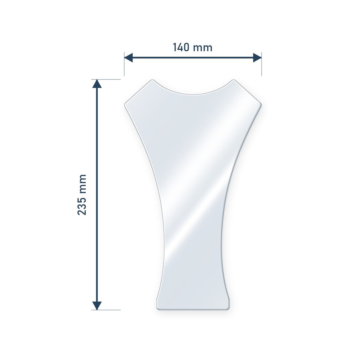 Tankpad Motorrad Tankschutz Kelch 140x235 mm Transparent + Rakel Set