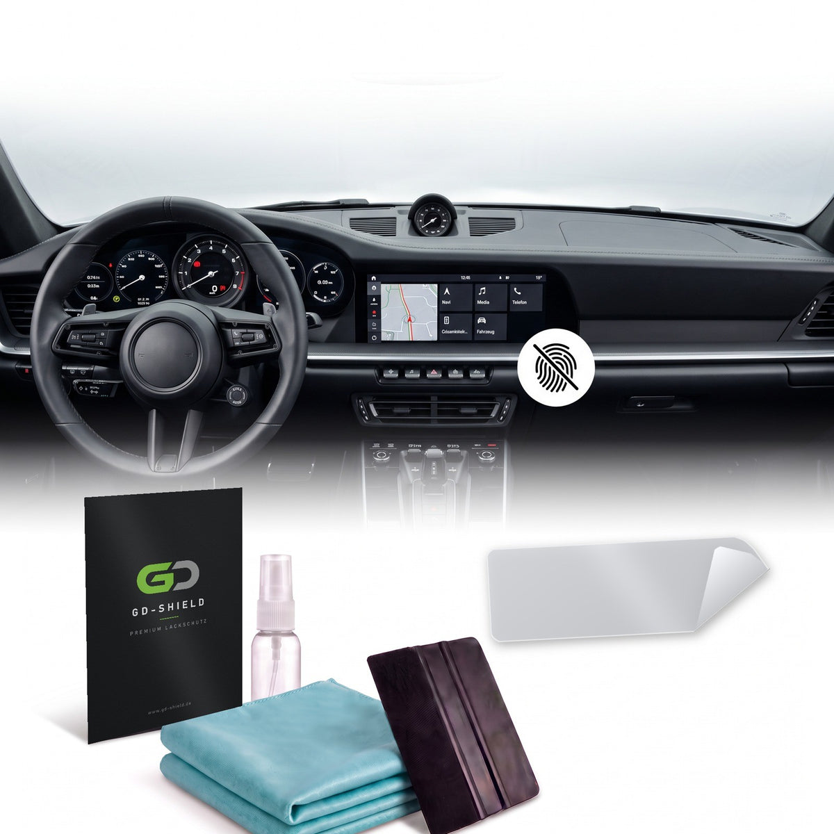 Displayschutzfolie Matt für Porsche 911 992 2019-2024 10,9 Zoll PCM Navi