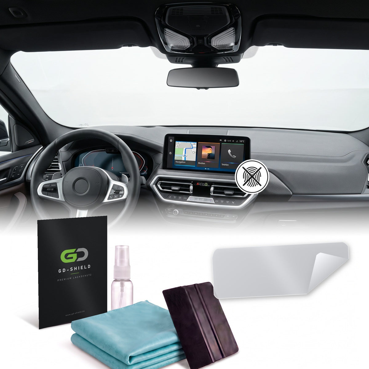 Displayschutzfolie Matt für BMW X4 G02 Facelift 2021-2025 10,25 Zoll Navi