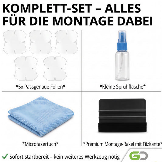 Türgriff Schutzfolie Set passgenau für VW T7 Multivan ab 2021 Griffmulden