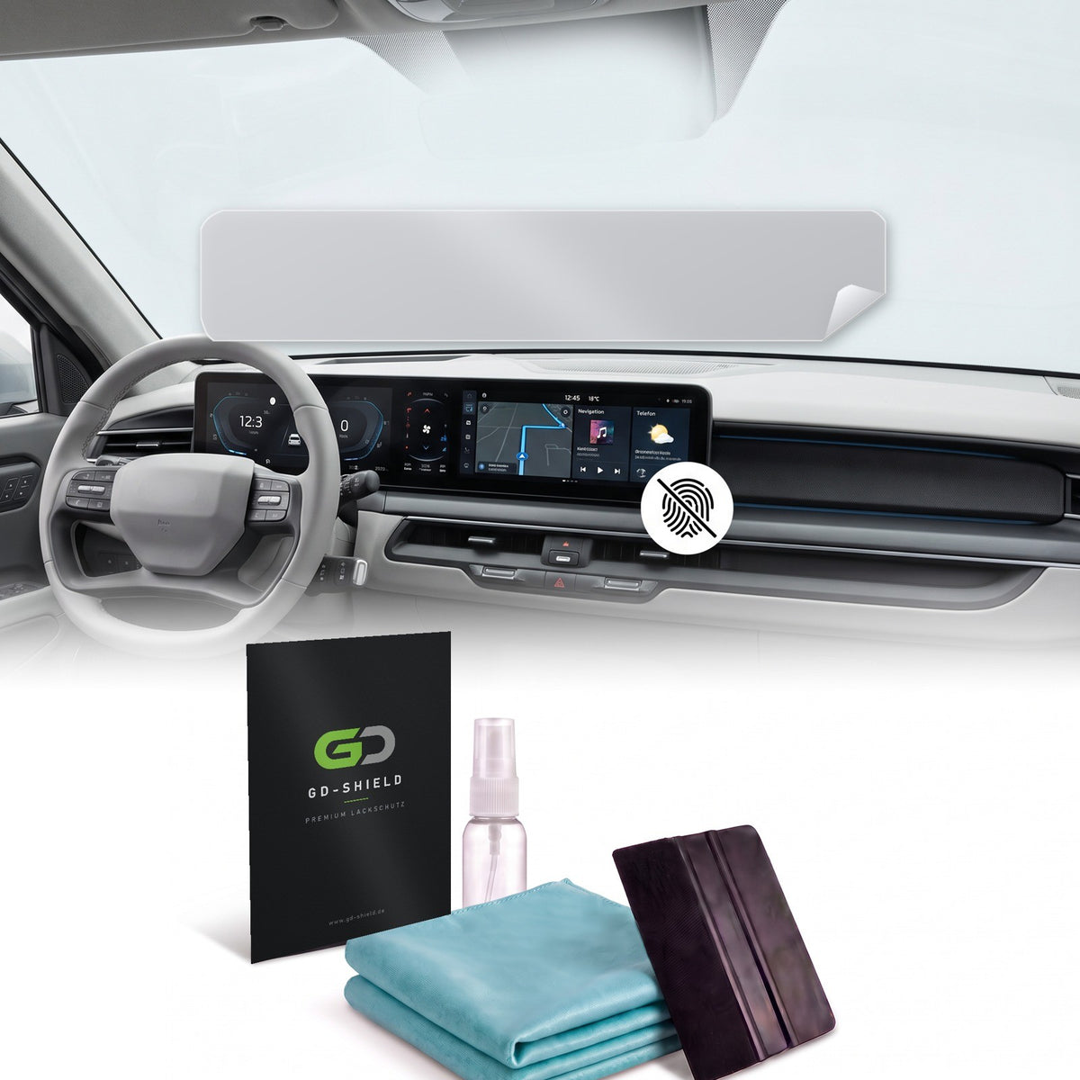 Displayschutzfolie Matt für Kia EV9 ab 2023 Panorama Display 30 Zoll Entspiegelt