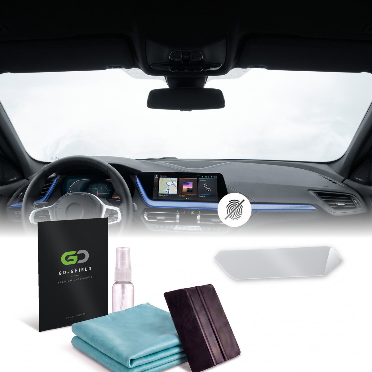 Displayschutzfolie Matt für BMW 2er Gran Coupé F44 10,25 Zoll Navi Entspiegelt