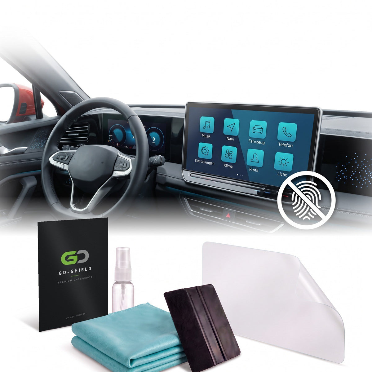 Displayschutzfolie Matt für VW Tiguan 3 ab 2024 15 Zoll Navi Anti-Fingerprint