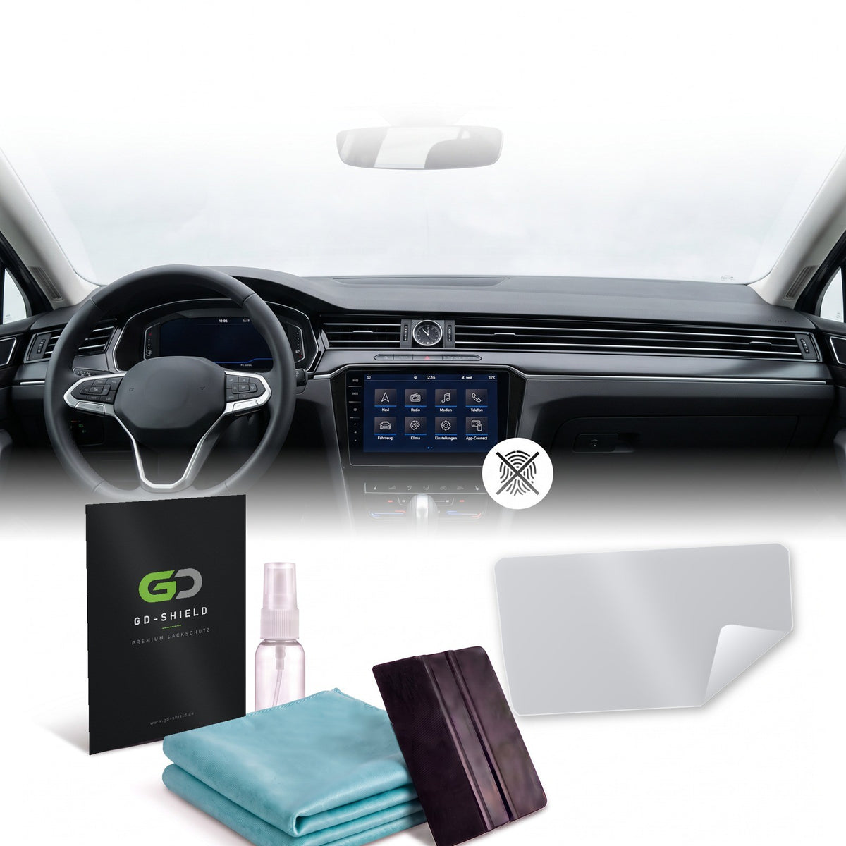 Displayschutzfolie Matt für VW Passat B8 Facelift 2019-2023 9,2 Zoll Navi