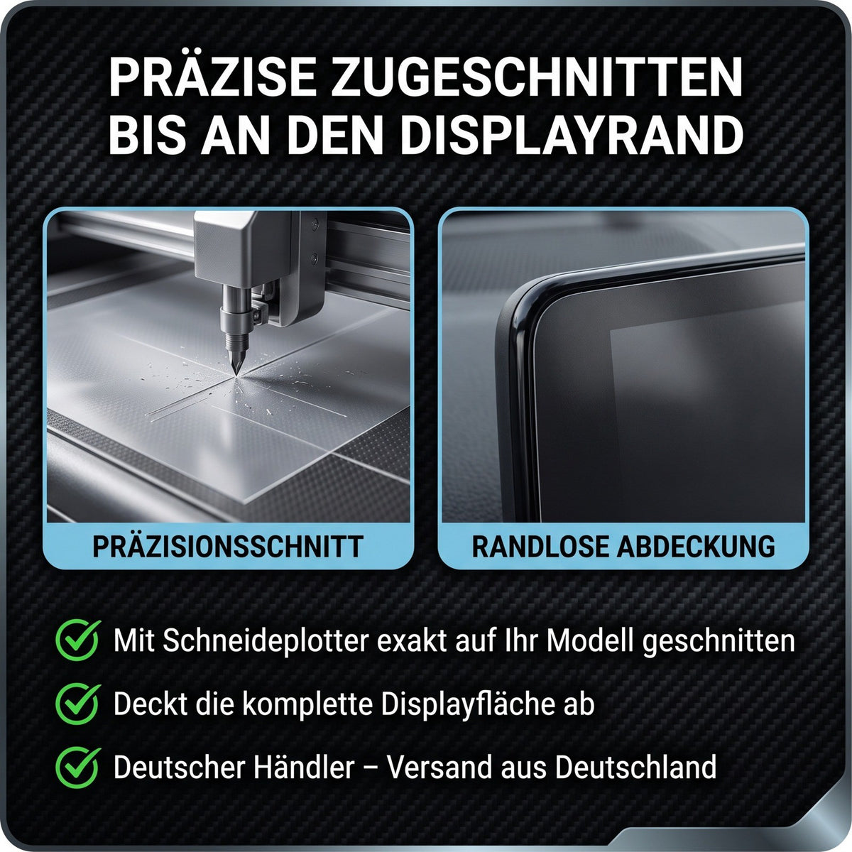 Displayschutzfolie Matt für Kia EV9 ab 2023 Panorama Display 30 Zoll Entspiegelt