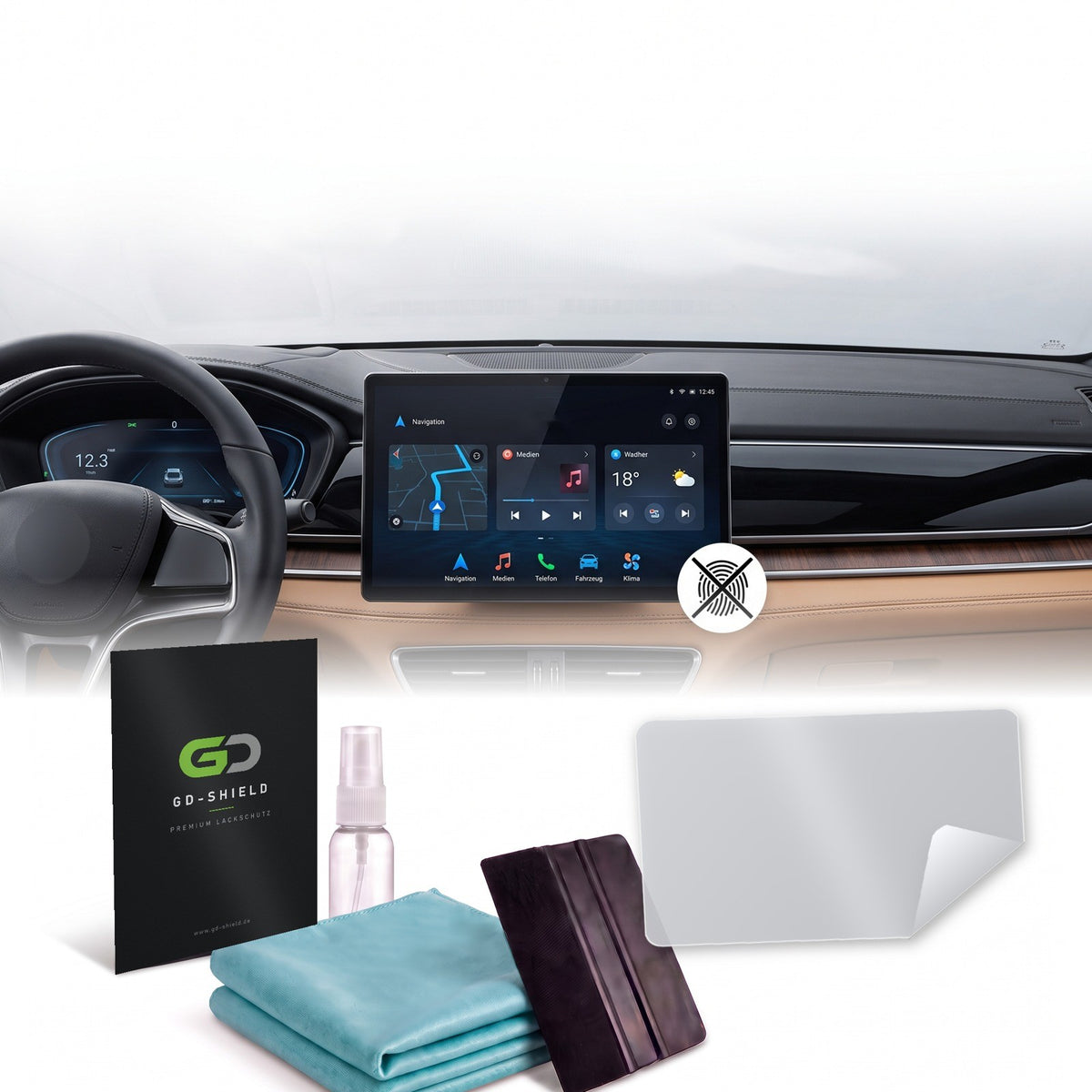 Displayschutzfolie Matt für BYD Han EV ab 2022 15,6 Zoll Navi Anti-Fingerprint