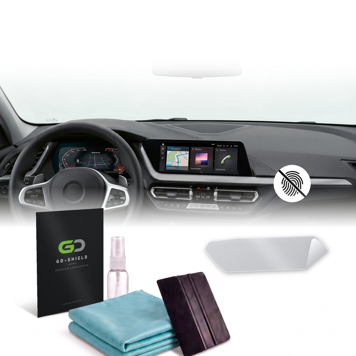 Displayschutzfolie Matt für BMW 1er F40 2019-2024 10,25 Zoll Navi Entspiegelt