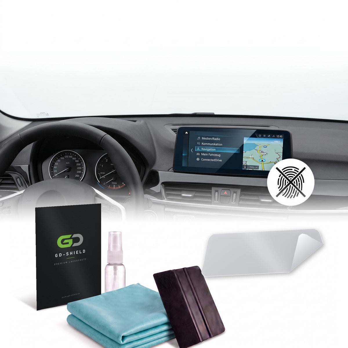 Displayschutzfolie Matt für BMW X1 F48 2015-2022 10,25 Zoll Navi Entspiegelt
