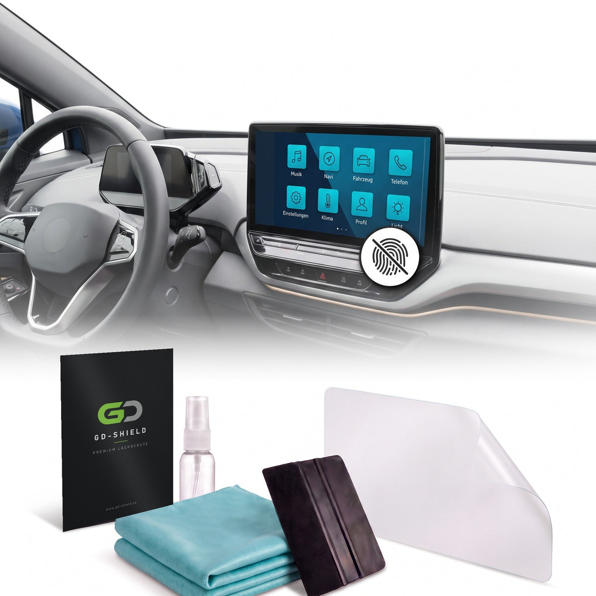Displayschutzfolie Matt für VW ID.5 ab 2024 12,9 Zoll Navi Anti-Fingerprint