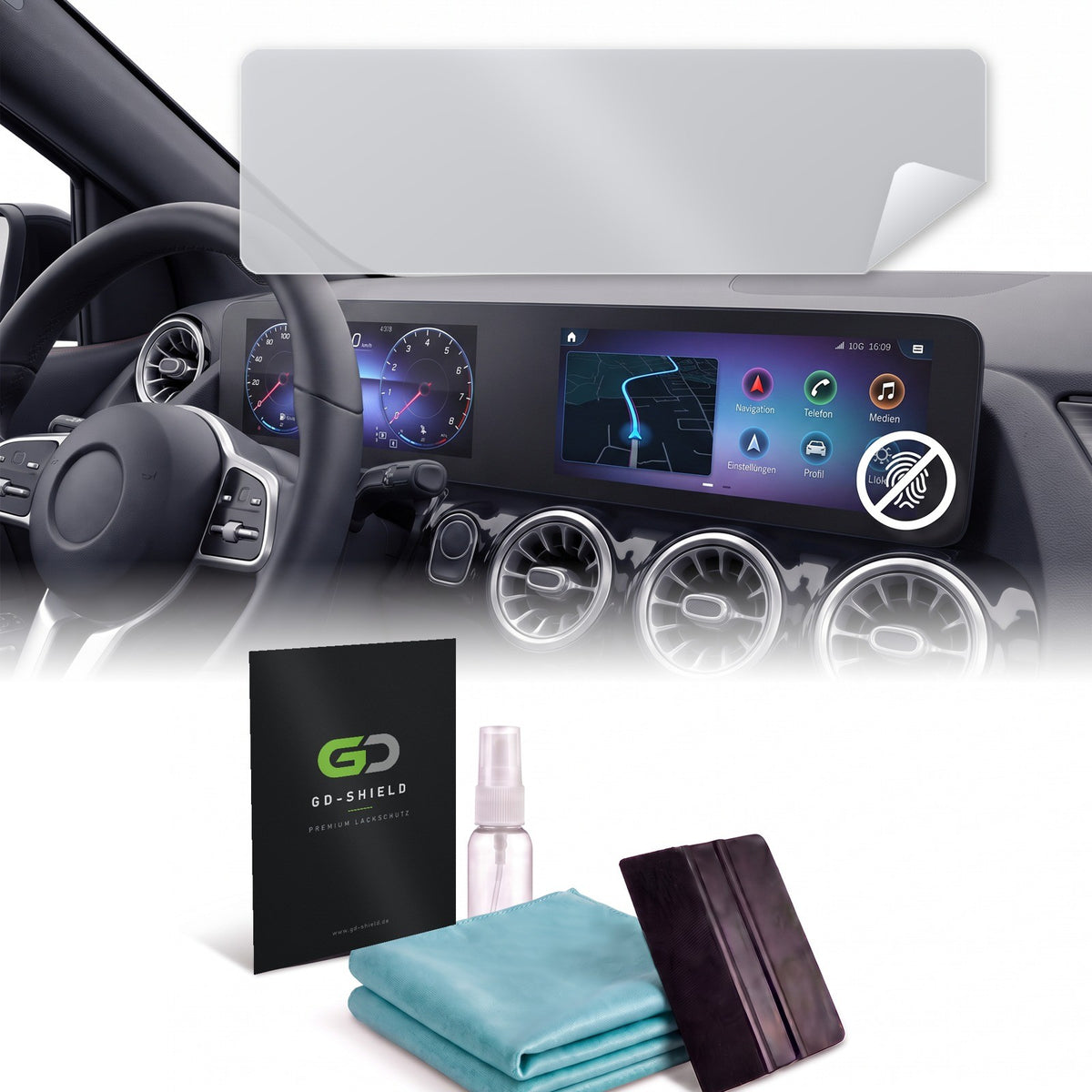 Displayschutzfolie Matt für Mercedes B-Klasse W247 ab 2019 Widescreen 10,25 Zoll