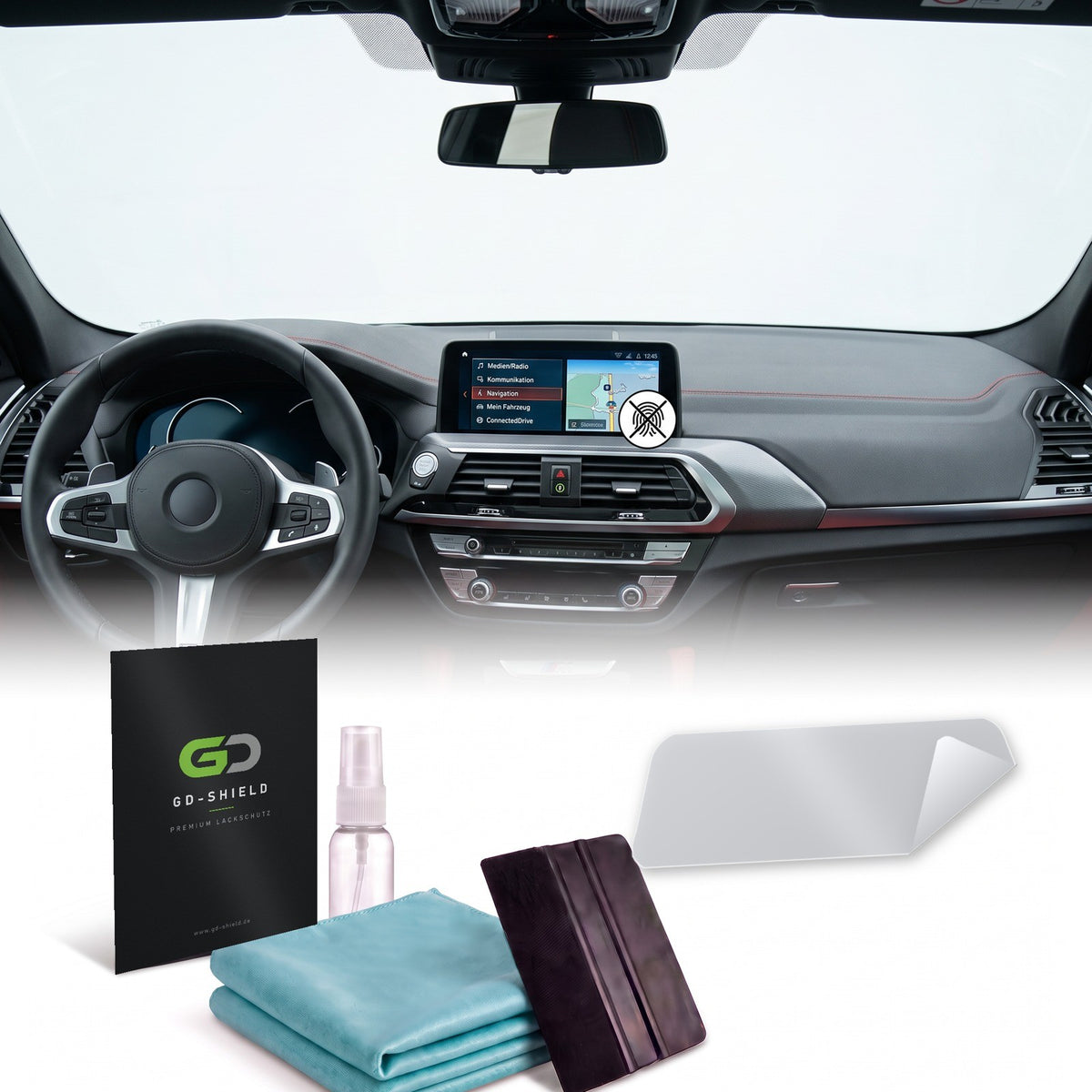 Displayschutzfolie Matt für BMW X4 G02 2018-2021 10,25 Zoll Navi Entspiegelt