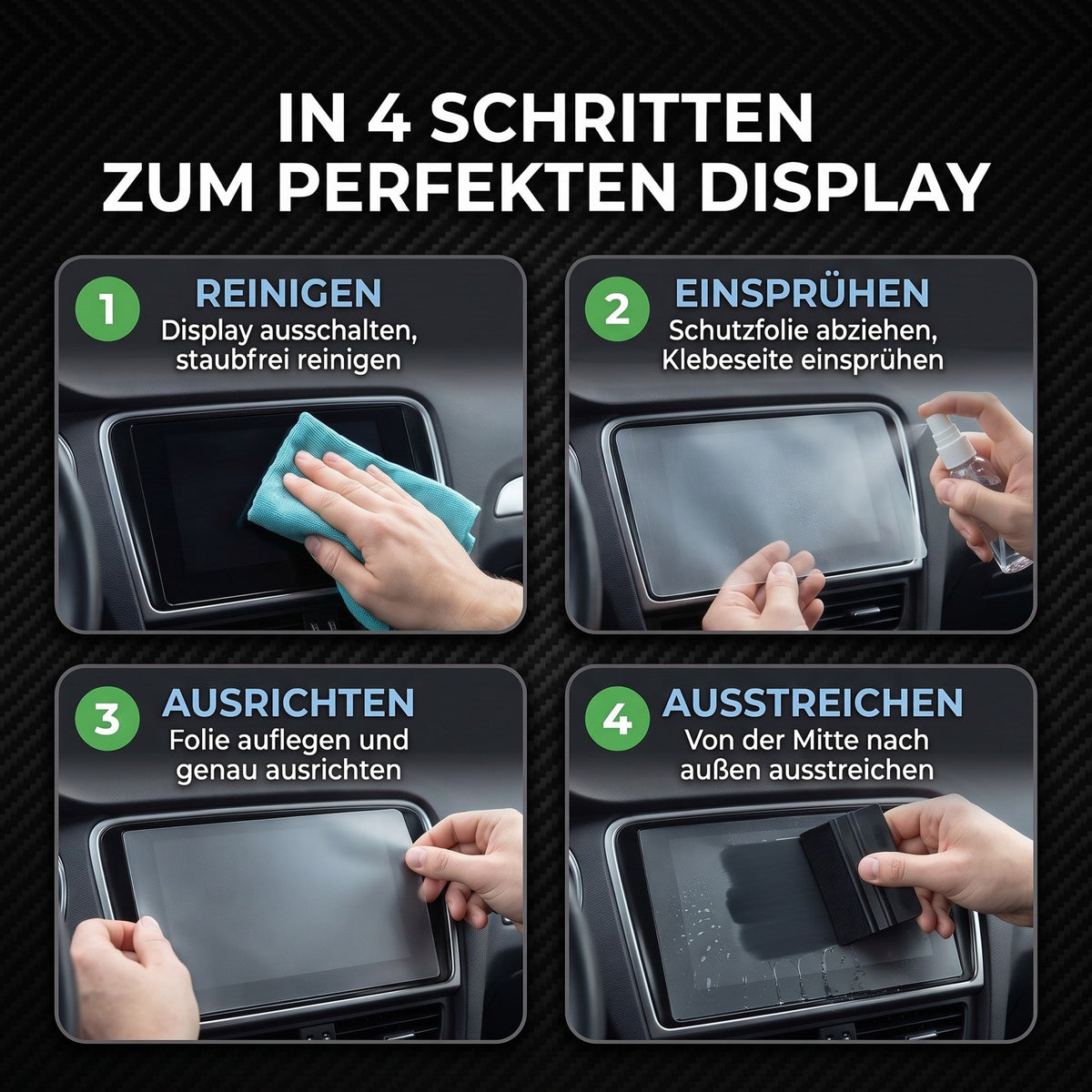 Displayschutzfolie Matt für Mercedes E-Klasse W213 2016-2020 Widescreen 12,3