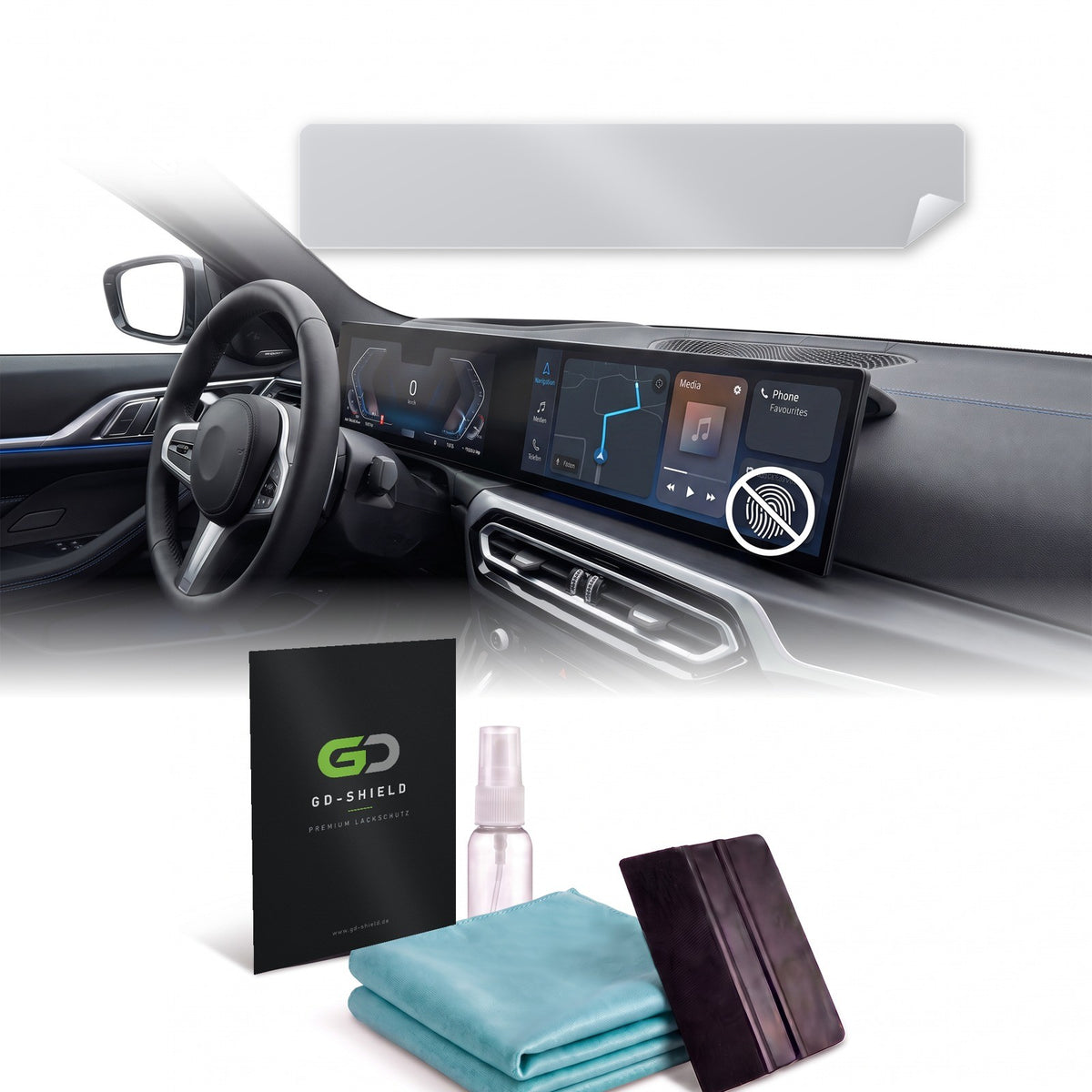 Displayschutzfolie Matt für BMW i4 G26 ab 2021 Curved Display Anti-Fingerprint