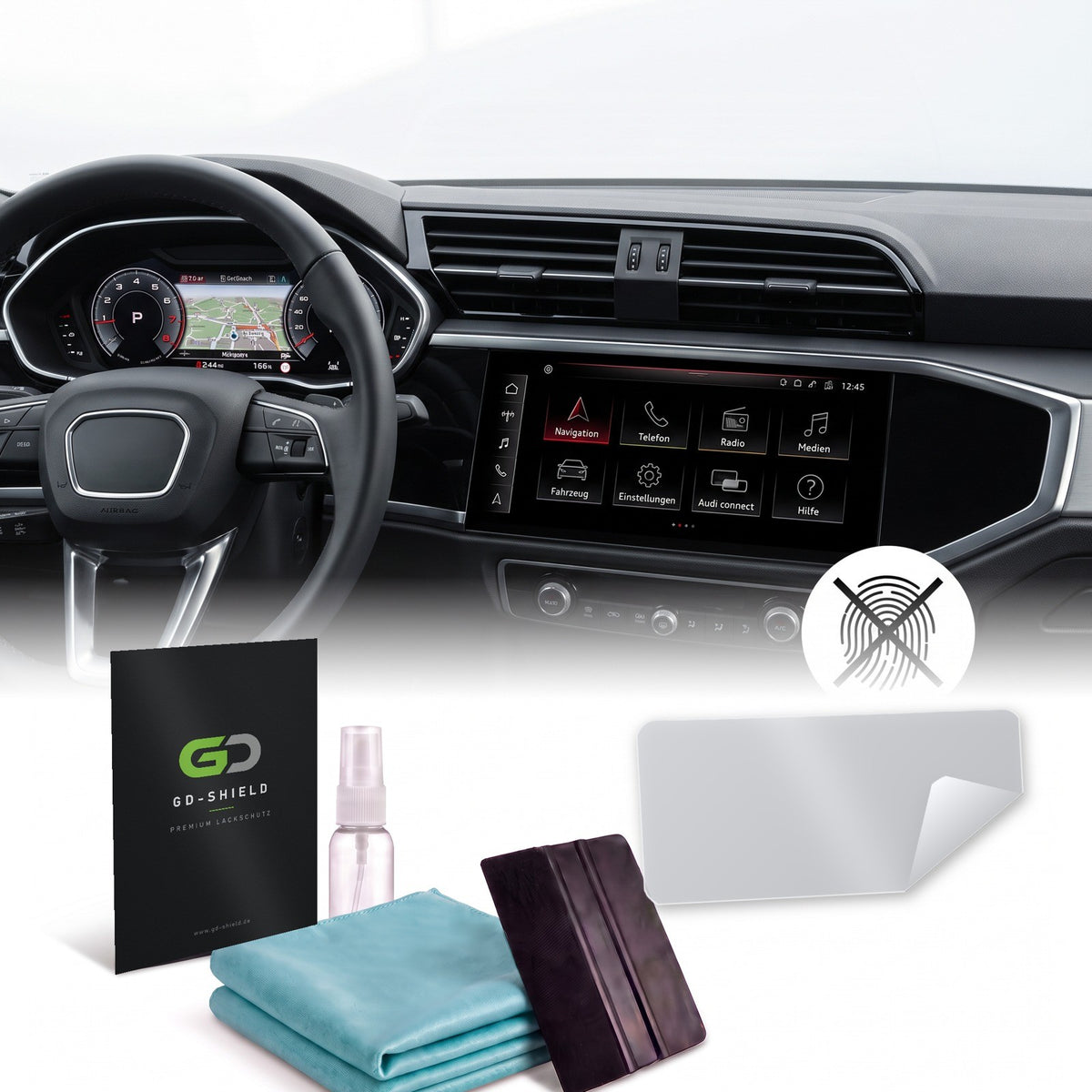 Displayschutzfolie Matt für Audi Q3 F3 Sportback 2018-2025 10,1 Zoll MMI Touch