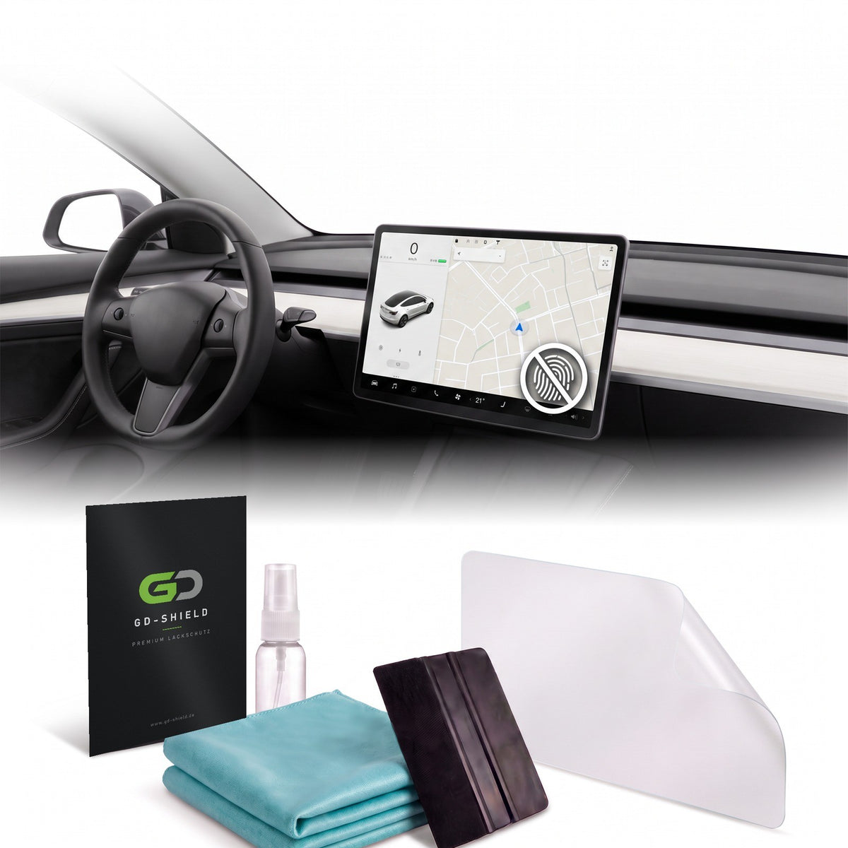 Displayschutzfolie Matt für Tesla Model Y 2020-2025 15 Zoll Display Entspiegelt