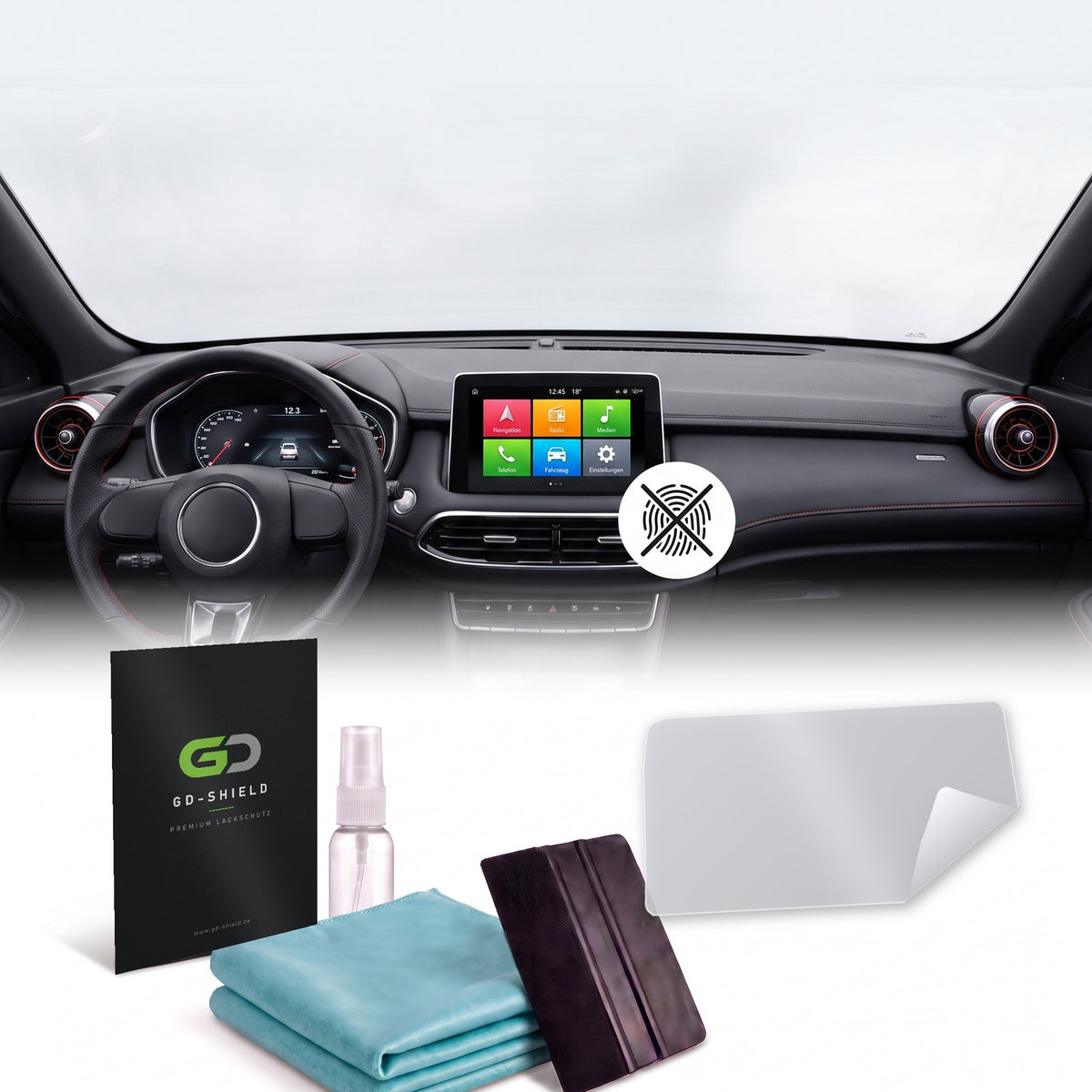 Displayschutzfolie Matt für MG HS 2019-2024 10,1 Zoll Navi Anti-Fingerprint