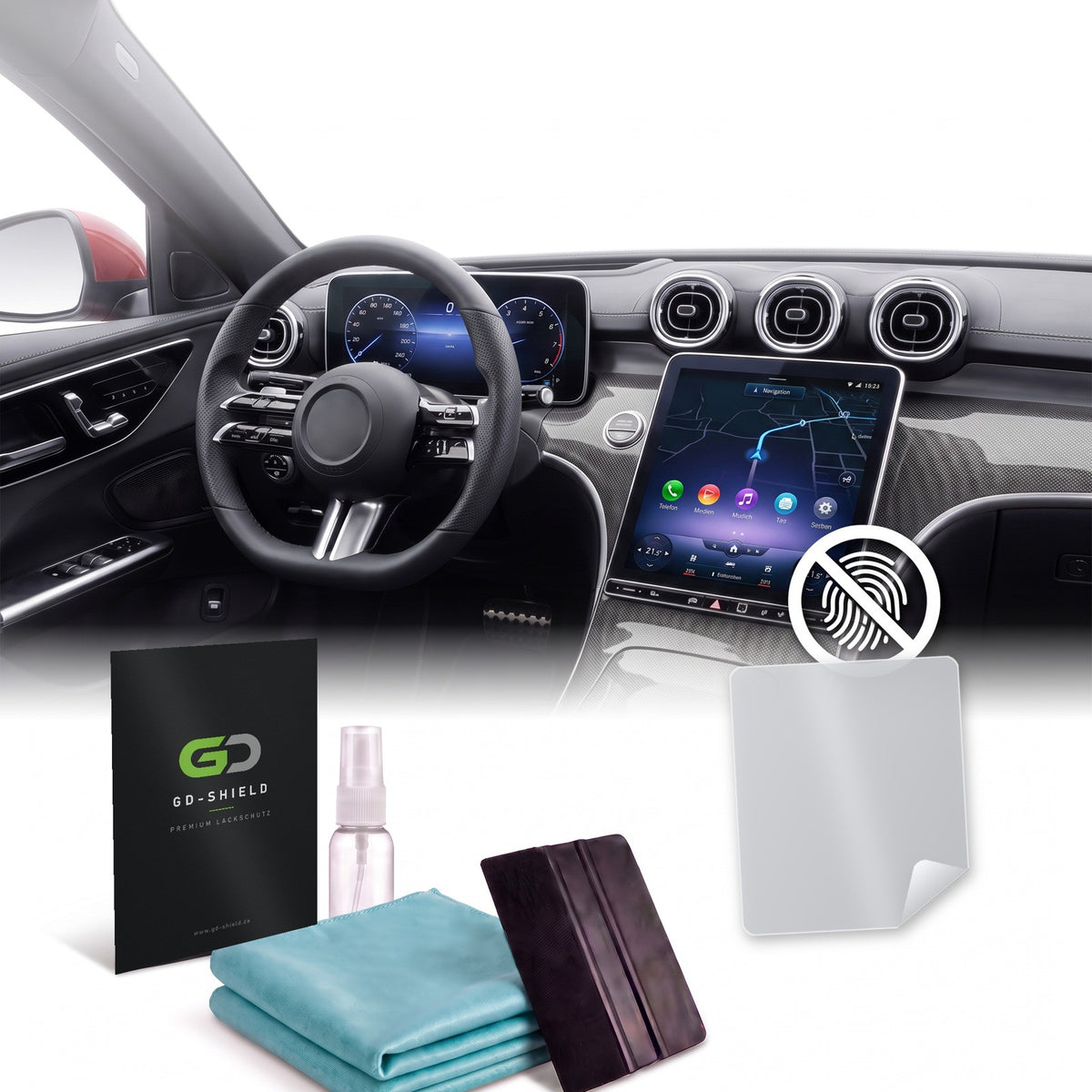 Displayschutzfolie Matt für Mercedes C-Klasse W206 S206 ab 2021 11,9 Zoll Navi