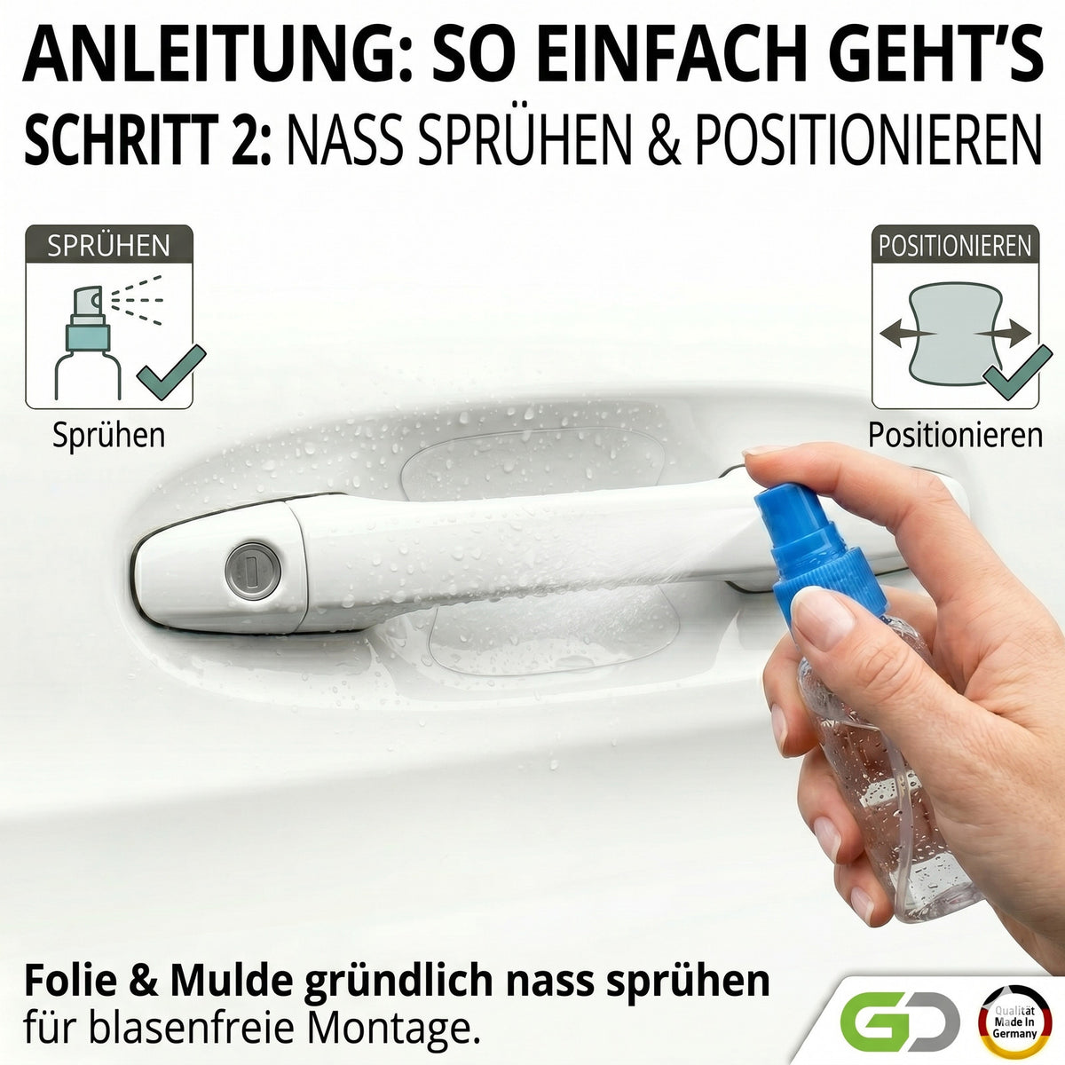 Türgriff Schutzfolie Set passgenau für Audi A4 Limousine B8 8K 2008 - 2015