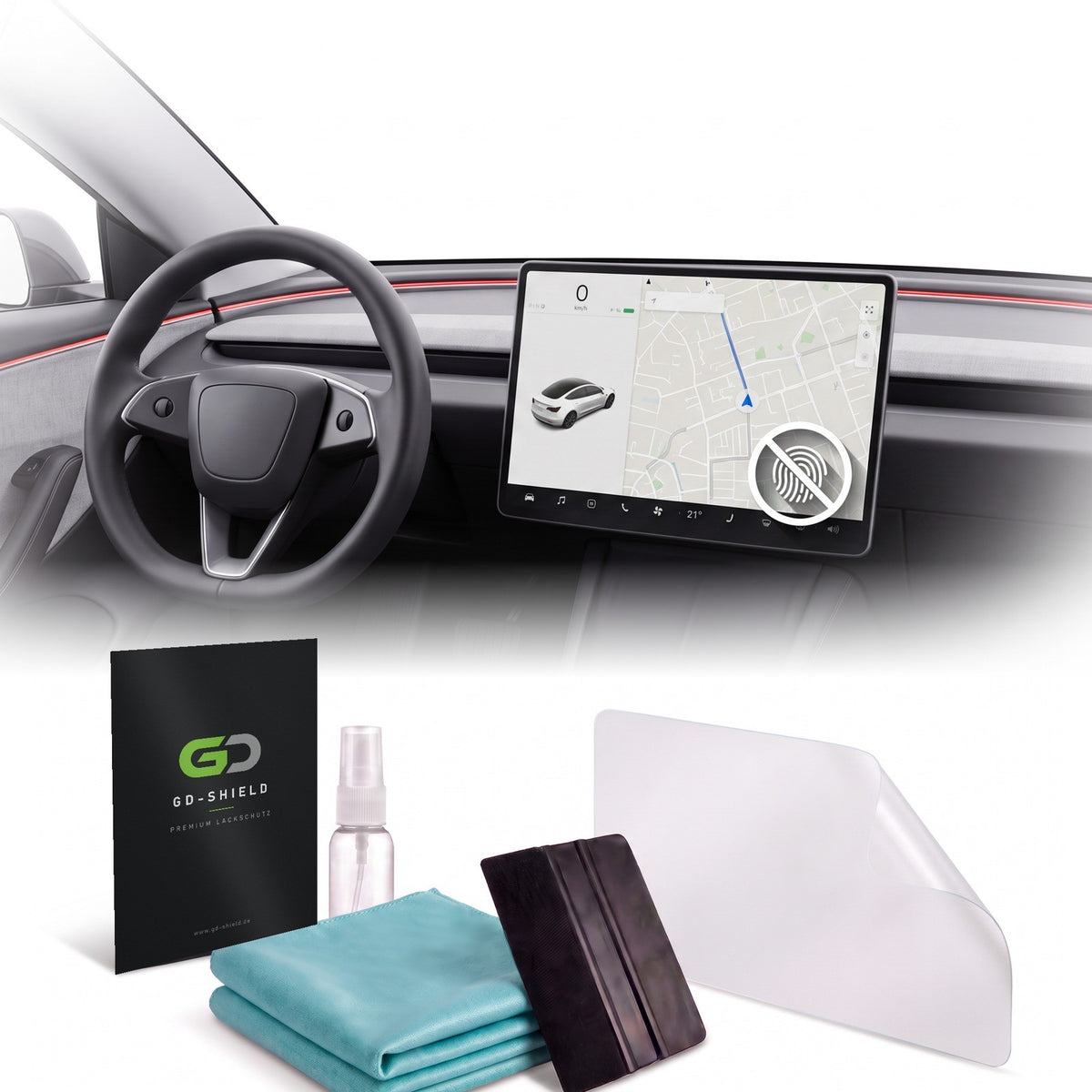 Displayschutzfolie Matt für Tesla Model 3 Highland ab 2024 15,4 Zoll Entspiegelt