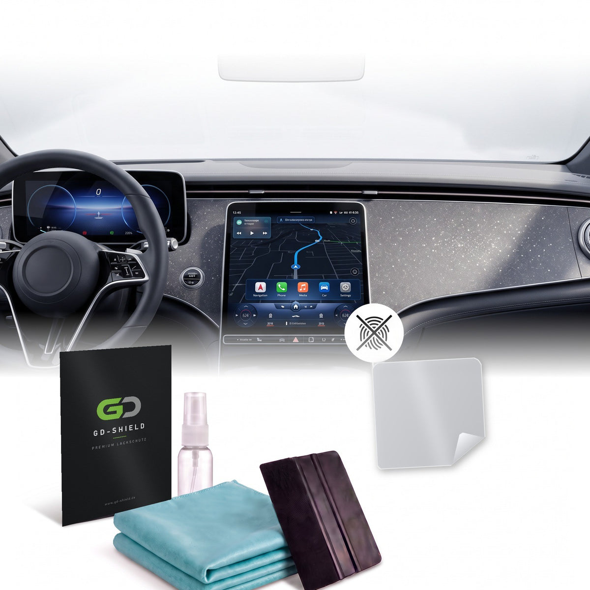 Displayschutzfolie Matt für Mercedes EQE V295 ab 2022 12,8 Zoll OLED Display