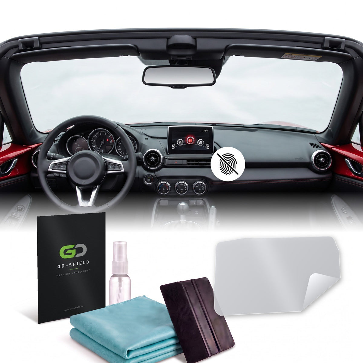 Displayschutzfolie Matt für Mazda MX-5 ND 2015-2023 7 Zoll Navi Anti-Fingerprint